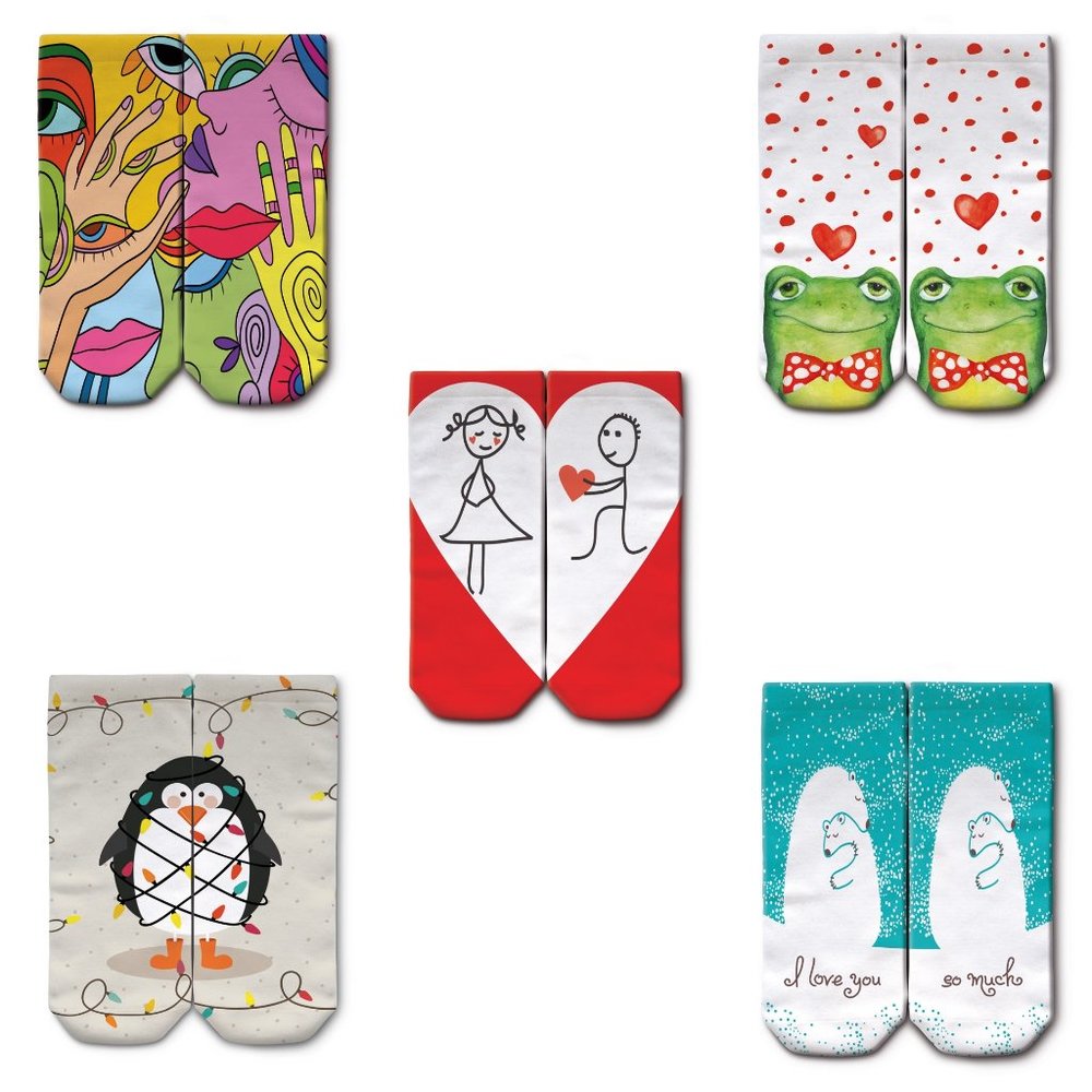 Valentine's Day Socks - 5 Pairs